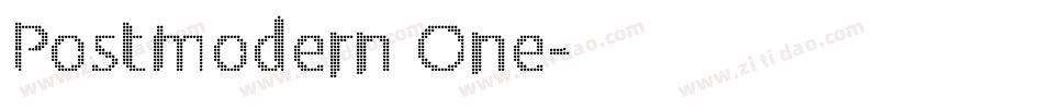 Postmodern One字体转换